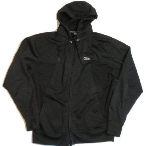 Audi Other - Audi Full Zip Hoodie Mens Large Sweatshirt Expedition Thumbholes Broken Zipper
